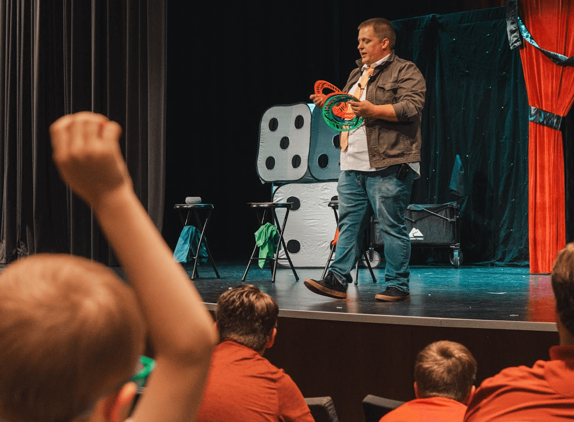 Frank Bright stage magic show